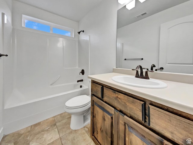 4961 W Longboat Ln, Herriman, UT 84096 - full bathroom featuring vanity, toilet, and washtub / shower combination