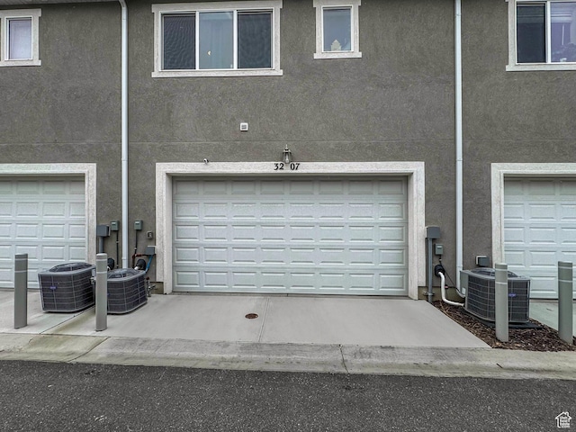 garage featuring central AC