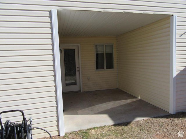 view of patio with a carport