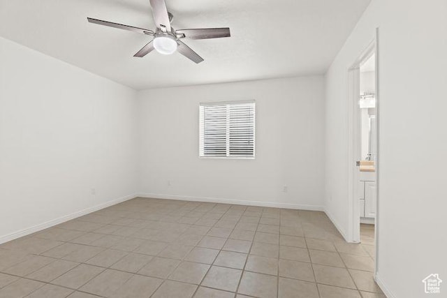 1305 E Riverside Dr Unit 1, St George, UT 84790 - spare room featuring ceiling fan, light tile patterned floors, and baseboards