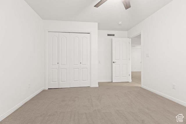 1305 E Riverside Dr Unit 1, St George, UT 84790 - unfurnished bedroom with light carpet, a closet, and baseboards