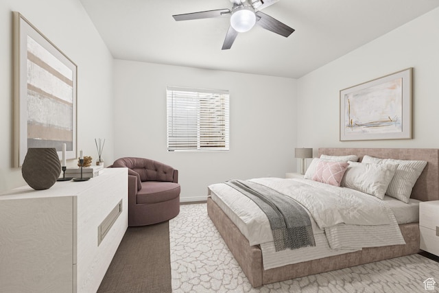 1305 E Riverside Dr Unit 1, St George, UT 84790 - bedroom with ceiling fan