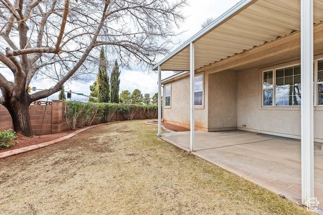 1305 E Riverside Dr Unit 1, St George, UT 84790 - fenced backyard featuring a patio