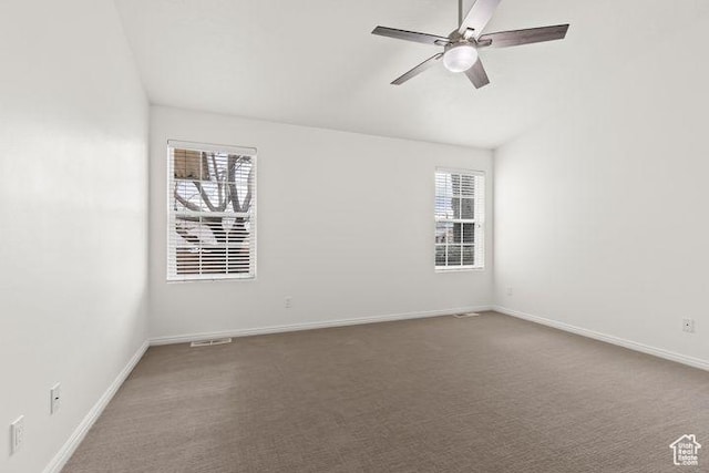 1305 E Riverside Dr Unit 1, St George, UT 84790 - carpeted spare room with plenty of natural light, baseboards, and ceiling fan