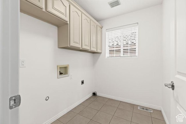 1305 E Riverside Dr Unit 1, St George, UT 84790 - laundry area with washer hookup, cabinet space, baseboards, electric dryer hookup, and light tile patterned floors