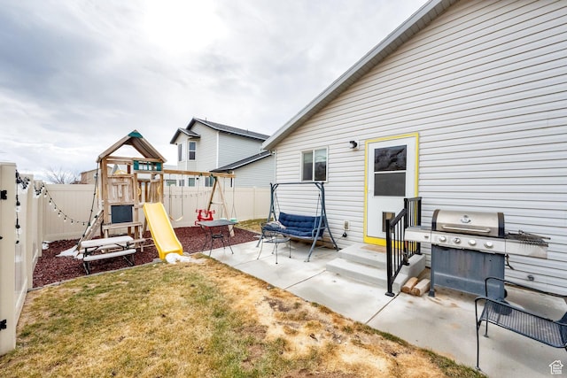view of patio / terrace with a playground