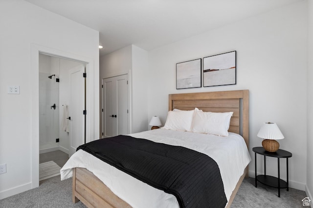 view of carpeted bedroom