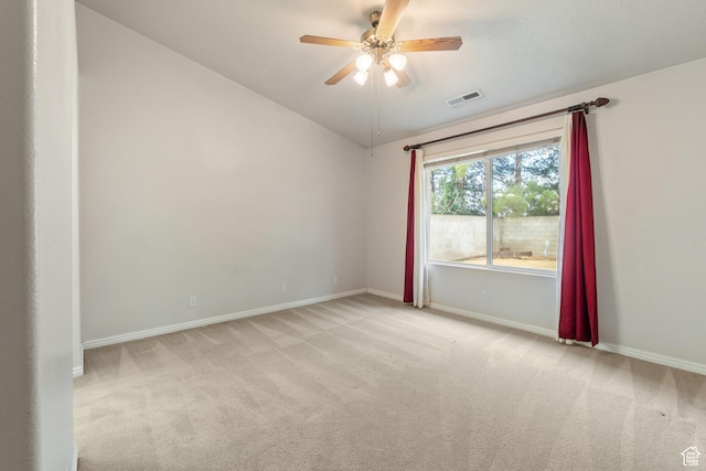 1040 S 1100 E Unit 85, St George, UT 84790 - carpeted empty room featuring lofted ceiling and ceiling fan