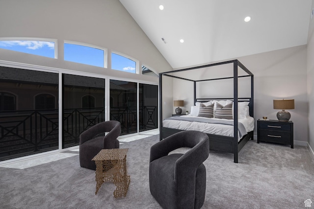 250 S Main St Unit 7, Alpine, UT 84004 - carpeted bedroom with high vaulted ceiling
