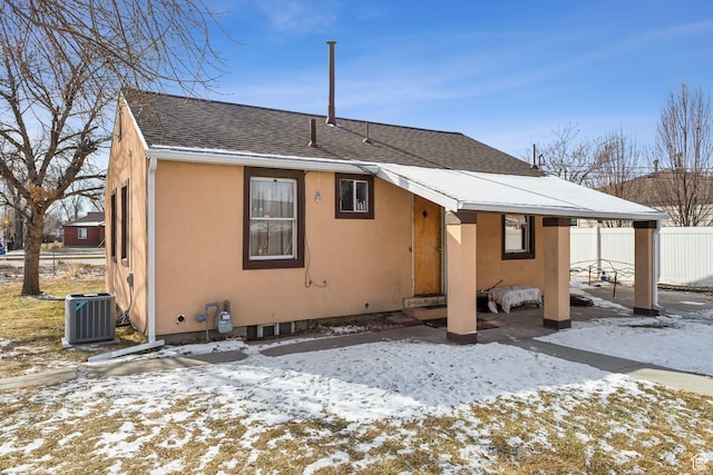 804 W 600 N, Salt Lake City, UT 84116 - snow covered rear of property with central AC unit