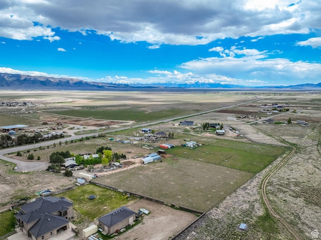aerial view of a mountainous background