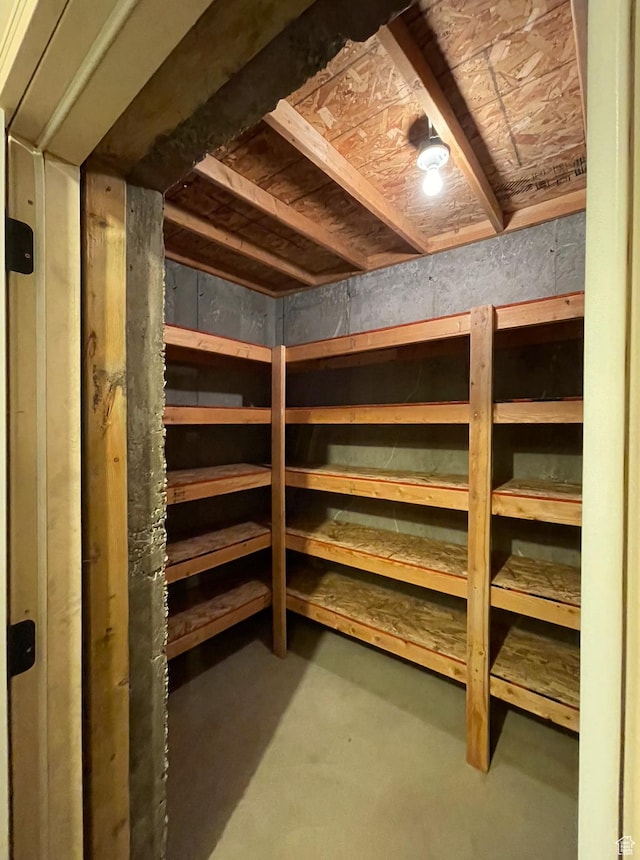 view of storage room