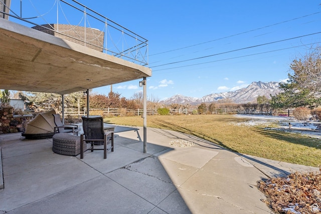5419 S Kenwood Dr E, Salt Lake City, UT 84107 - view of patio / terrace with a mountain view