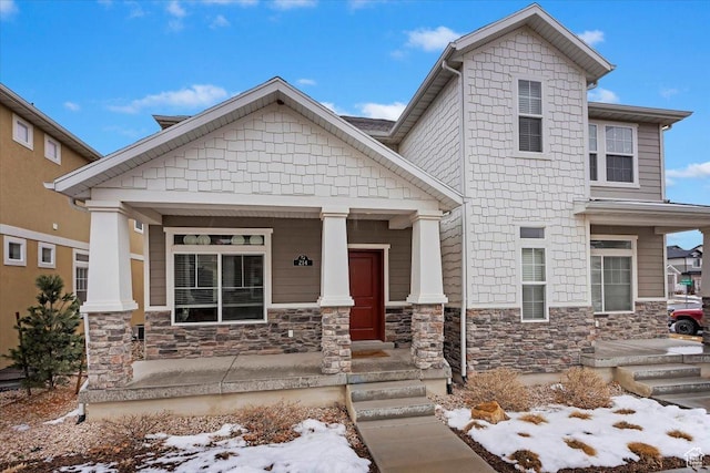 craftsman house featuring a porch