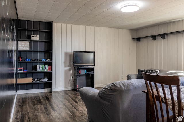 1105 S 500 W, Vernal, UT 84078 - living room featuring built in features and dark hardwood / wood-style floors