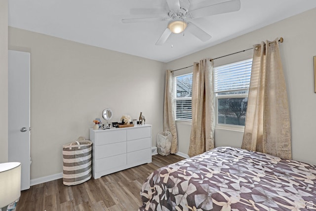 4868 S Ridgeline Dr, Washington Terrace, UT 84405 - bedroom with light wood-type flooring and ceiling fan