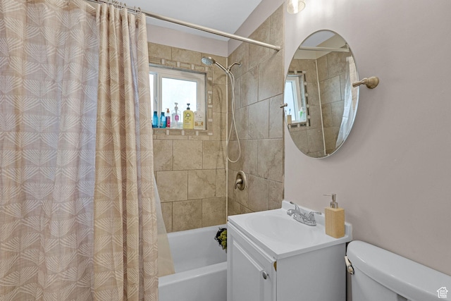 4868 S Ridgeline Dr, Washington Terrace, UT 84405 - full bathroom with shower / tub combo with curtain, toilet, and vanity
