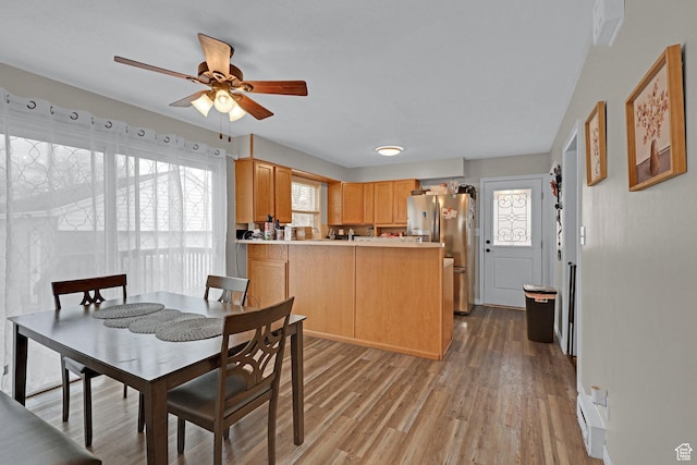 4868 S Ridgeline Dr, Washington Terrace, UT 84405 - dining room with ceiling fan and wood-type flooring