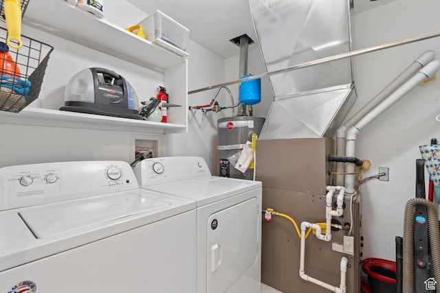 7581 S Birch St, Midvale, UT 84047 - washroom featuring water heater and independent washer and dryer