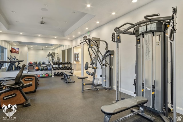 334 N 2020 W, Hurricane, UT 84737 - gym with a raised ceiling