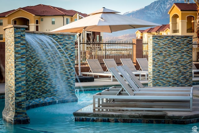 334 N 2020 W, Hurricane, UT 84737 - exterior space featuring a mountain view and pool water feature