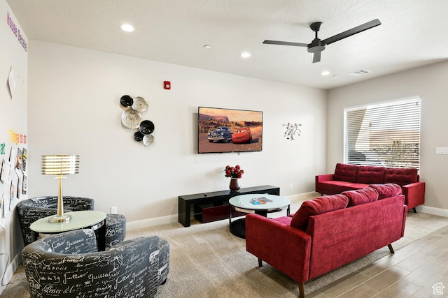 334 N 2020 W, Hurricane, UT 84737 - living room featuring ceiling fan