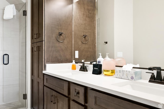 334 N 2020 W, Hurricane, UT 84737 - bathroom featuring vanity and a shower with door