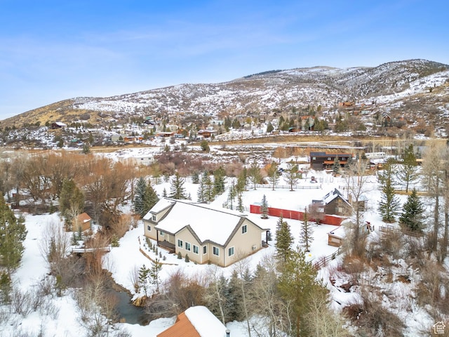 2326 Country Rd, Kamas, UT 84036 - snowy aerial view with a mountain view
