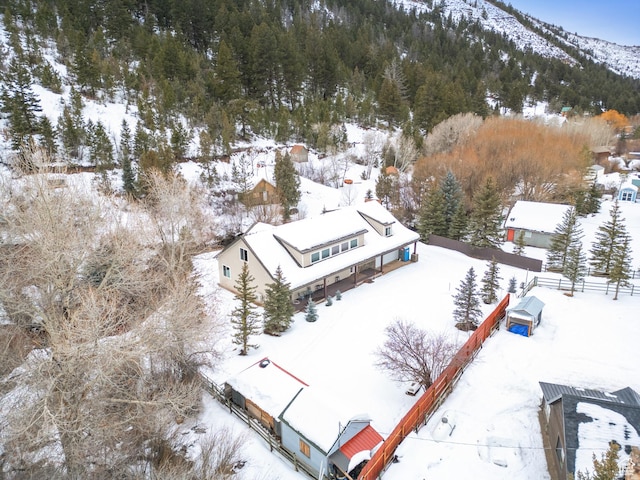 2326 Country Rd, Kamas, UT 84036 - snowy aerial view with a mountain view