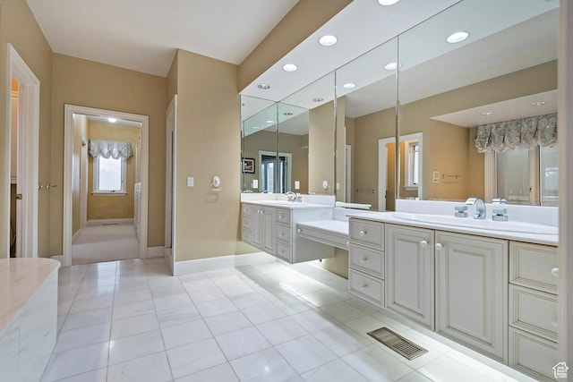 5845 Kerry Cir, Murray, UT 84107 - bathroom with tile patterned floors and vanity