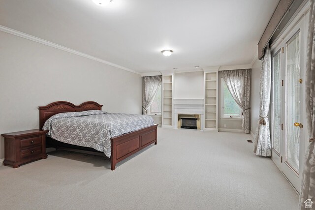 5845 Kerry Cir, Murray, UT 84107 - bedroom with ornamental molding and light carpet