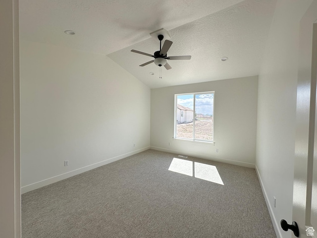 325 N 1040 E Unit 26, Salem, UT 84653 - spare room featuring carpet floors, baseboards, lofted ceiling, and ceiling fan