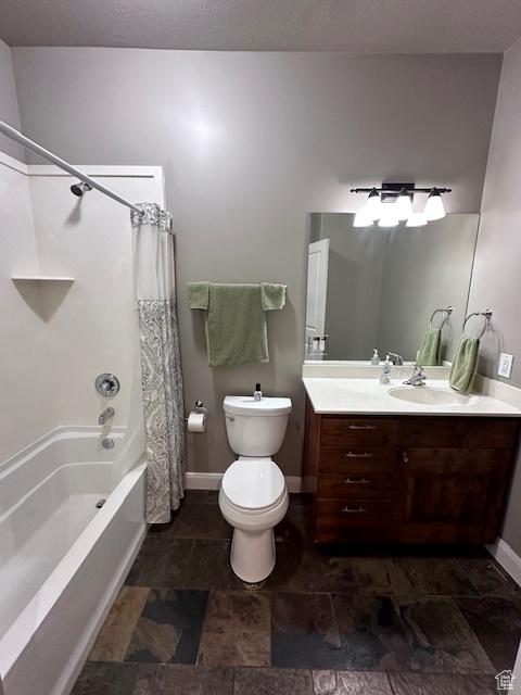 969 N 1200 W, Marriott Slaterville, UT 84404 - full bathroom with vanity, toilet, and shower / bath combo