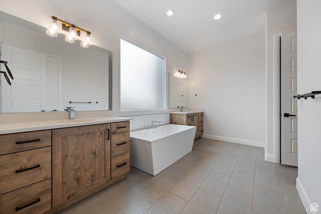 617 W 280 S, Ivins, UT 84738 - bathroom featuring vanity, tile patterned flooring, and a bath