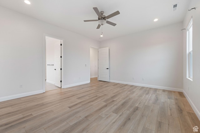 617 W 280 S, Ivins, UT 84738 - unfurnished room with light wood-type flooring and ceiling fan