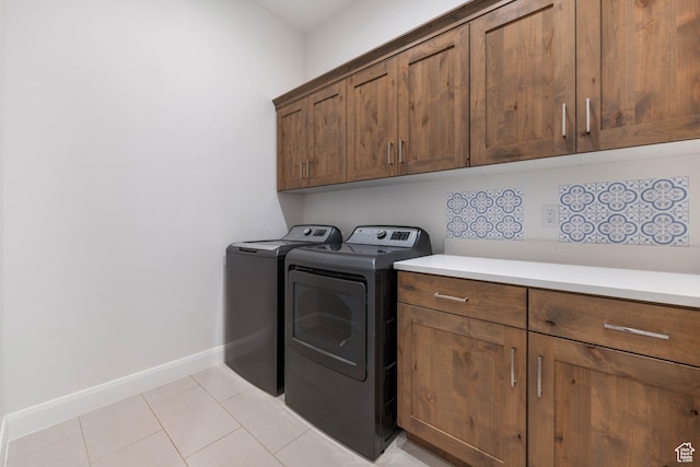 617 W 280 S, Ivins, UT 84738 - clothes washing area with light tile patterned flooring, independent washer and dryer, and cabinets