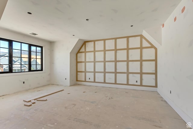 view of additional living space