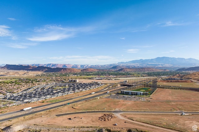 5398 S Aquamarine Ln, St George, UT 84790 - aerial view featuring a mountain view