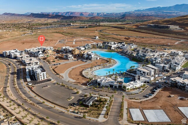 5398 S Aquamarine Ln, St George, UT 84790 - birds eye view of property featuring a mountain view