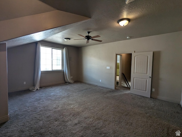 3006 E Somerset Dr, Spanish Fork, UT 84660 - additional living space with ceiling fan, carpet, and a textured ceiling