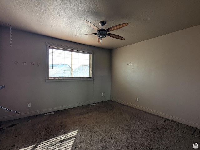 3006 E Somerset Dr, Spanish Fork, UT 84660 - carpeted empty room featuring a textured ceiling, baseboards, and a ceiling fan
