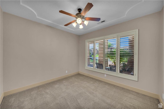 699 E Lost Dr, Washington, UT 84780 - unfurnished room with visible vents, ceiling fan, carpet floors, and baseboards