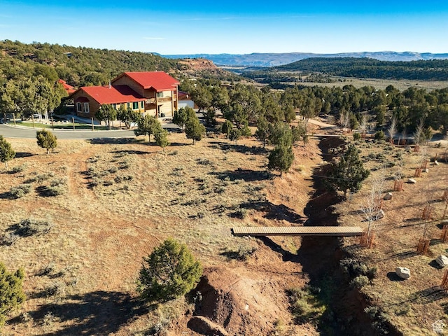 45450 W Cedar Rock Rd, Fruitland, UT 84027 - drone / aerial view featuring a mountain view and a view of trees