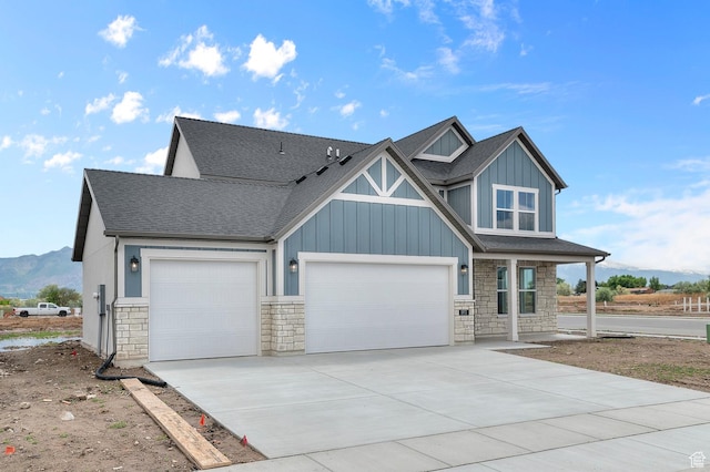 1972 S 2475 W, West Haven, UT 84401 - craftsman house featuring stone siding, a garage, driveway, and a shingled roof