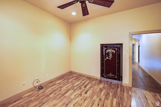 865 Seminole Way S, Washington, UT 84780 - unfurnished room with baseboards, wood finished floors, and ceiling fan
