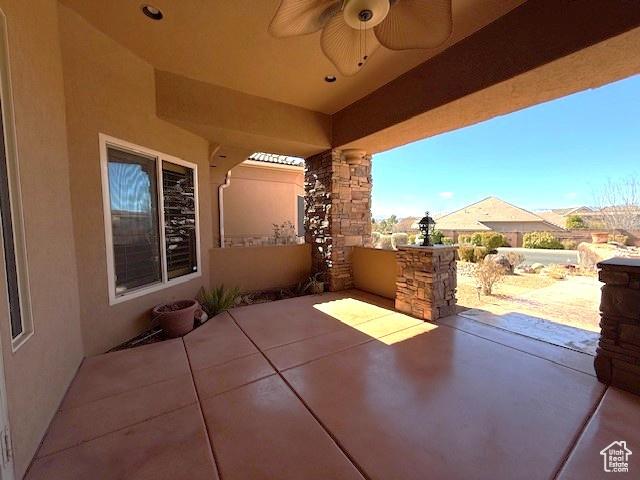 865 Seminole Way S, Washington, UT 84780 - view of patio / terrace with a ceiling fan