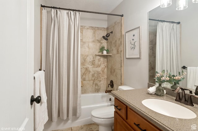 672 W 1900 S, Syracuse, UT 84075 - bathroom with vanity, shower / bath combination with curtain, and toilet
