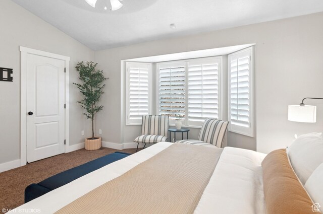 672 W 1900 S, Syracuse, UT 84075 - carpeted bedroom with lofted ceiling, a ceiling fan, and baseboards