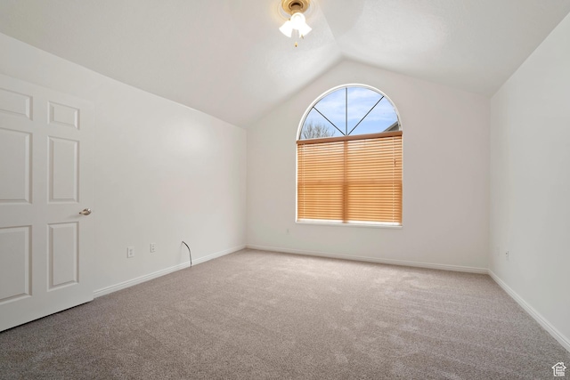 131 S 1900 W Unit U2, Lehi, UT 84043 - unfurnished room with vaulted ceiling, carpet, and baseboards