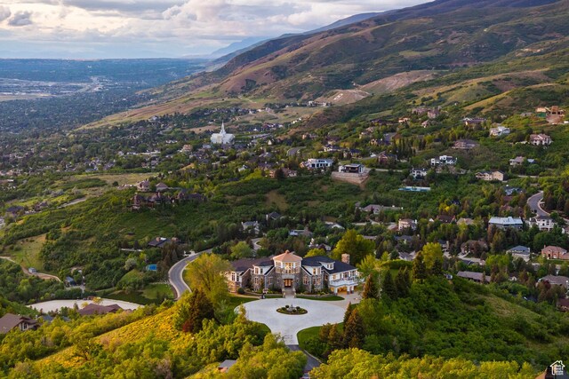 2845 S Wood Hollow Way, Bountiful, UT 84010 - aerial view of property's location with mountains
